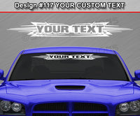 Design #117 Your Text - Custom Personalized Windshield Window Tribal Accent Vinyl Sticker Decal Graphic Banner 36"x4.25"+