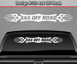 Design #120 4x4 Off Road - Windshield Window Tribal Accent Vinyl Sticker Decal Graphic Banner Truck 36"x4.25"+