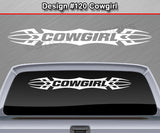 Design #120 Cowgirl - Windshield Window Tribal Accent Vinyl Sticker Decal Graphic Banner 36"x4.25"+