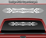 Design #120 Supercharged - Windshield Window Tribal Accent Vinyl Sticker Decal Graphic Banner 36"x4.25"+
