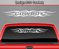 Design #121 Cowboy - Windshield Window Tribal Flame Vinyl Sticker Decal Graphic Banner 36"x4.25"+