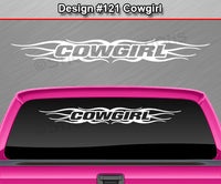 Design #121 Cowgirl - Windshield Window Tribal Flame Vinyl Sticker Decal Graphic Banner 36"x4.25"+
