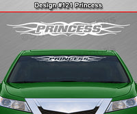 Design #121 Princess - Windshield Window Tribal Flame Vinyl Sticker Decal Graphic Banner 36"x4.25"+