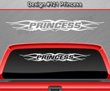 Design #121 Princess - Windshield Window Tribal Flame Vinyl Sticker Decal Graphic Banner 36"x4.25"+