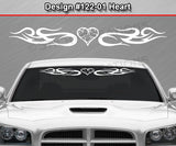 Design #122 Heart - Windshield Window Tribal Swirl Vinyl Sticker Decal Graphic Banner 36"x4.25"+