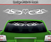 Design #122 Heart - Windshield Window Tribal Swirl Vinyl Sticker Decal Graphic Banner 36"x4.25"+