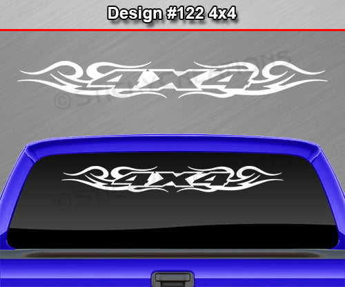 Design #122 4x4 - Windshield Window Tribal Swirl Vinyl Sticker Decal Graphic Banner Truck 36"x4.25"+