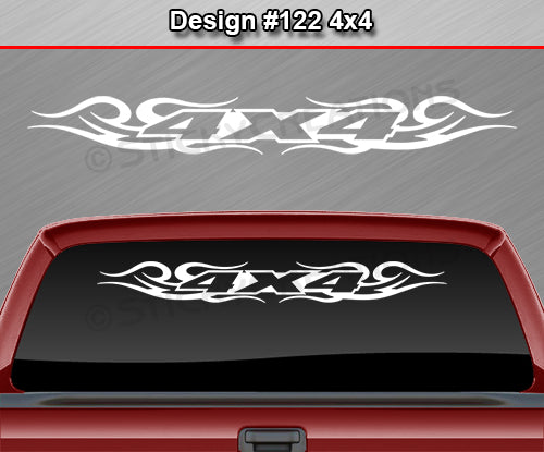 Design #122 4x4 - Windshield Window Tribal Swirl Vinyl Sticker Decal Graphic Banner Truck 36"x4.25"+