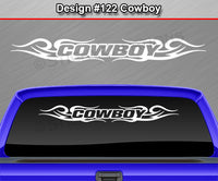 Design #122 Cowboy - Windshield Window Tribal Curls Vinyl Sticker Decal Graphic Banner 36"x4.25"+