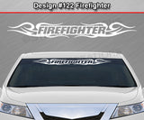 Design #122 Firefighter - Windshield Window Tribal Curls Vinyl Sticker Decal Graphic Banner 36"x4.25"+