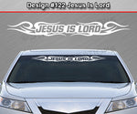 Design #122 Jesus Is Lord - Windshield Window Tribal Curls Vinyl Sticker Decal Graphic Banner 36"x4.25"+
