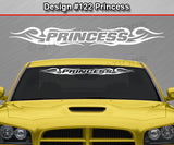 Design #122 Princess - Windshield Window Tribal Curls Vinyl Sticker Decal Graphic Banner 36"x4.25"+