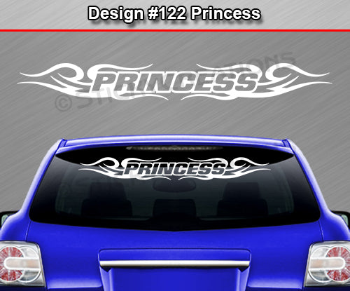 Design #122 Princess - Windshield Window Tribal Curls Vinyl Sticker Decal Graphic Banner 36"x4.25"+