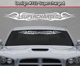 Design #122 Supercharged - Windshield Window Tribal Curls Vinyl Sticker Decal Graphic Banner 36"x4.25"+