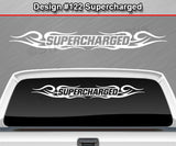 Design #122 Supercharged - Windshield Window Tribal Curls Vinyl Sticker Decal Graphic Banner 36"x4.25"+