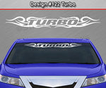 Design #122 Turbo - Windshield Window Tribal Curls Vinyl Sticker Decal Graphic Banner 36"x4.25"+