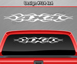 Design #124 4x4 - Windshield Window Flame Flaming Vinyl Sticker Decal Graphic Banner Truck 36"x4.25"+