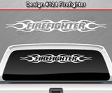 Design #124 Firefighter - Windshield Window Tribal Flame Vinyl Sticker Decal Graphic Banner 36"x4.25"+