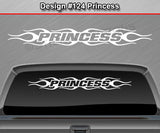 Design #124 Princess - Windshield Window Flame Flaming Vinyl Sticker Decal Graphic Banner 36"x4.25"+