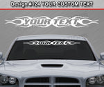 Design #124 Your Text - Custom Personalized Windshield Window Flame Flaming Vinyl Sticker Decal Graphic Banner 36"x4.25"+