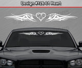 Design #126 Heart - Windshield Window Tribal Accent Vinyl Sticker Decal Graphic Banner 36"x4.25"+