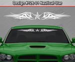 Design #126 Nautical Star - Windshield Window Tribal Accent Vinyl Sticker Decal Graphic Banner 36"x4.25"+