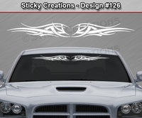Design #126 - 36"x4.25" + Windshield Window Tribal Wings Vinyl Sticker Decal Graphic Banner