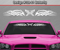 Design #128 Butterfly - Windshield Window Tribal Celtic Knot Vinyl Sticker Decal Graphic Banner 36"x4.25"+