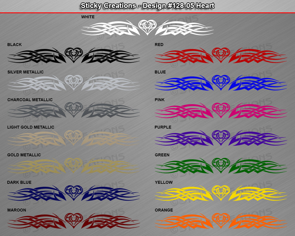 Design #128 Heart - Windshield Window Tribal Celtic Knot Vinyl Sticker Decal Graphic Banner 36"x4.25"+