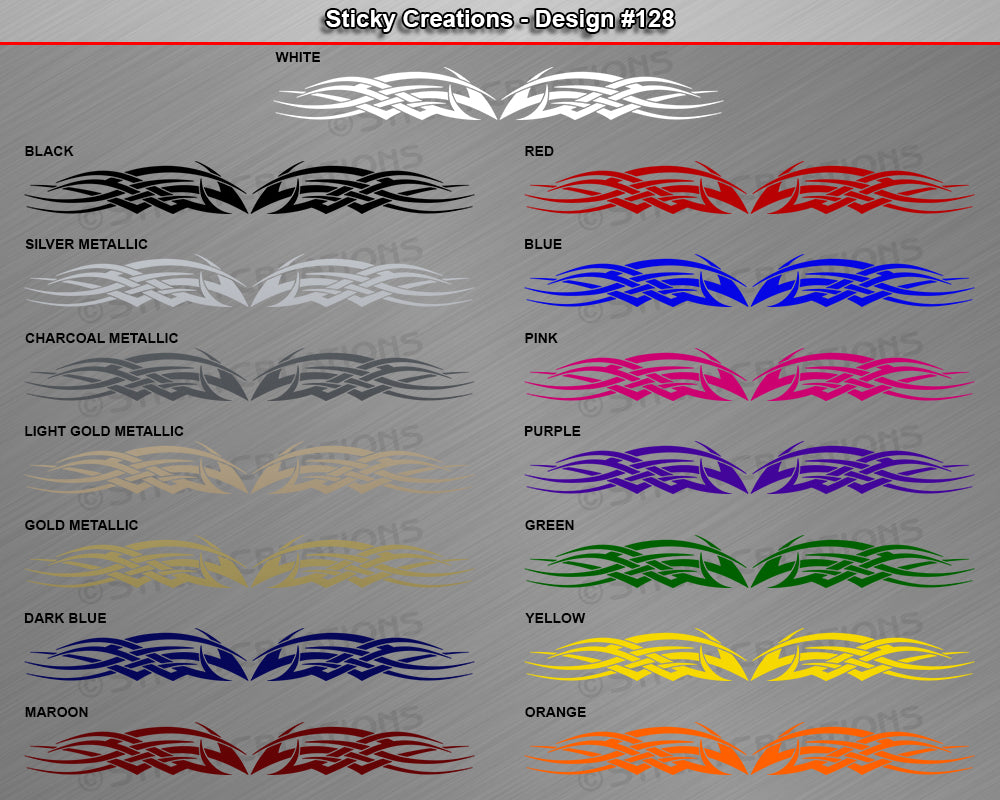 Design #128 - 36"x4.25" + Windshield Window Tribal Celtic Knot Vinyl Sticker Decal Graphic Banner