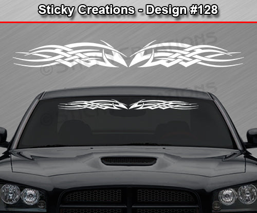Design #128 - 36"x4.25" + Windshield Window Tribal Celtic Knot Vinyl Sticker Decal Graphic Banner
