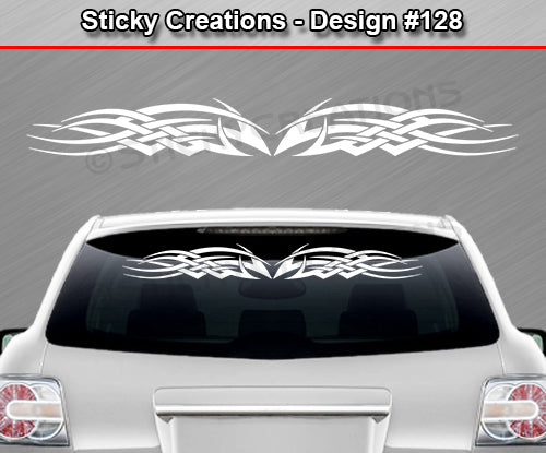 Design #128 - 36"x4.25" + Windshield Window Tribal Celtic Knot Vinyl Sticker Decal Graphic Banner