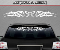 Design #129 Butterfly - Windshield Window Tribal Celtic Knot Vinyl Sticker Decal Graphic Banner 36"x4.25"+