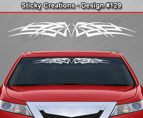 Design #129 - 36"x4.25" + Windshield Window Tribal Celtic Knot Vinyl Sticker Decal Graphic Banner