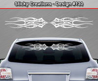 Design #130 - 36"x4.25" + Windshield Window Flame Tribal Vinyl Sticker Decal Graphic Banner