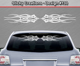 Design #130 - 36"x4.25" + Windshield Window Flame Tribal Vinyl Sticker Decal Graphic Banner