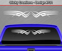 Design #131 - 36"x4.25" + Windshield Window Tribal Scallop Vinyl Sticker Decal Graphic Banner