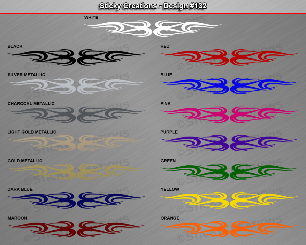 Design #132 - 36"x4.25" + Windshield Window Tribal Swirl Vinyl Sticker Decal Graphic Banner