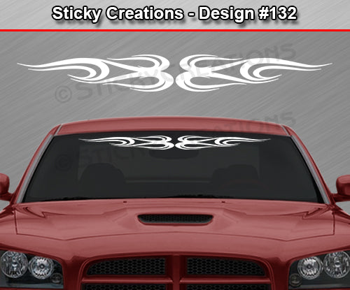 Design #132 - 36"x4.25" + Windshield Window Tribal Swirl Vinyl Sticker Decal Graphic Banner