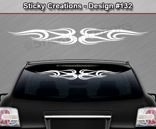 Design #132 - 36"x4.25" + Windshield Window Tribal Swirl Vinyl Sticker Decal Graphic Banner