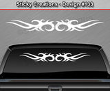 Design #133 - 36"x4.25" + Windshield Window Tribal Spikes Vinyl Sticker Decal Graphic Banner