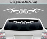Design #134 Butterfly - Windshield Window Tribal Curls Vinyl Sticker Decal Graphic Banner 36"x4.25"+