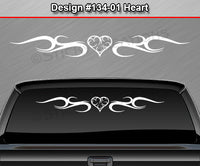 Design #134 Heart - Windshield Window Tribal Curls Vinyl Sticker Decal Graphic Banner 36"x4.25"+