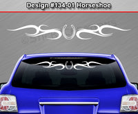 Design #134 Horseshoe - Windshield Window Tribal Swirl Vinyl Sticker Decal Graphic Banner 36"x4.25"+