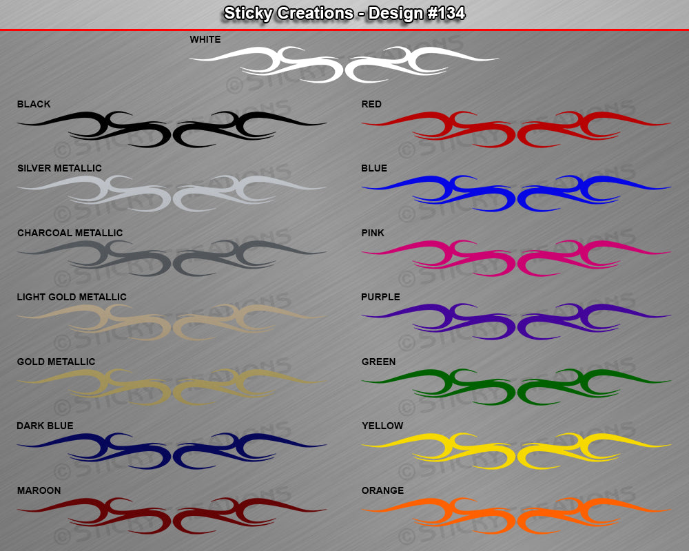 Design #134 - 36"x4.25" + Windshield Window Tribal Swirl Vinyl Sticker Decal Graphic Banner
