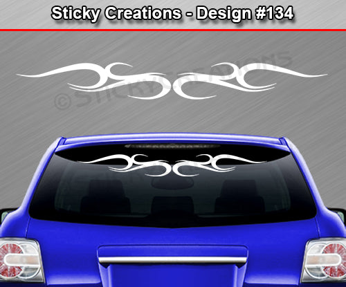 Design #134 - 36"x4.25" + Windshield Window Tribal Swirl Vinyl Sticker Decal Graphic Banner