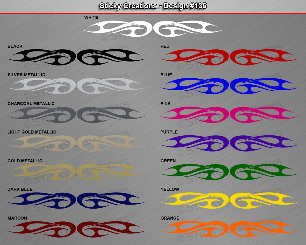 Design #135 - 36"x4.25" + Windshield Window Tribal Blade Vinyl Sticker Decal Graphic Banner