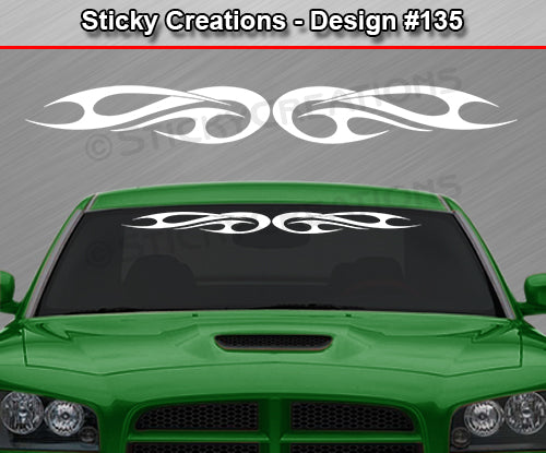 Design #135 - 36"x4.25" + Windshield Window Tribal Blade Vinyl Sticker Decal Graphic Banner