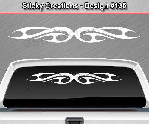 Design #135 - 36"x4.25" + Windshield Window Tribal Blade Vinyl Sticker Decal Graphic Banner