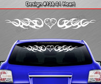 Design #138 Heart - Windshield Window Tribal Curls Vinyl Sticker Decal Graphic Banner 36"x4.25"+